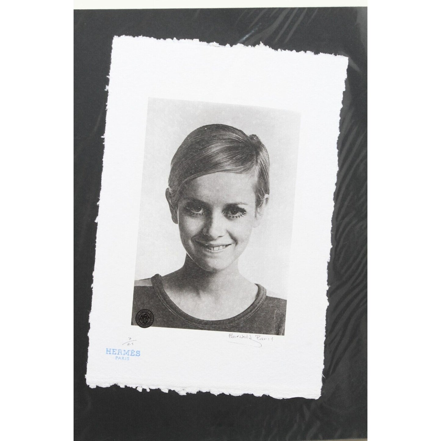 Hermes Twiggy Print By Fairchild Paris LE 7/25