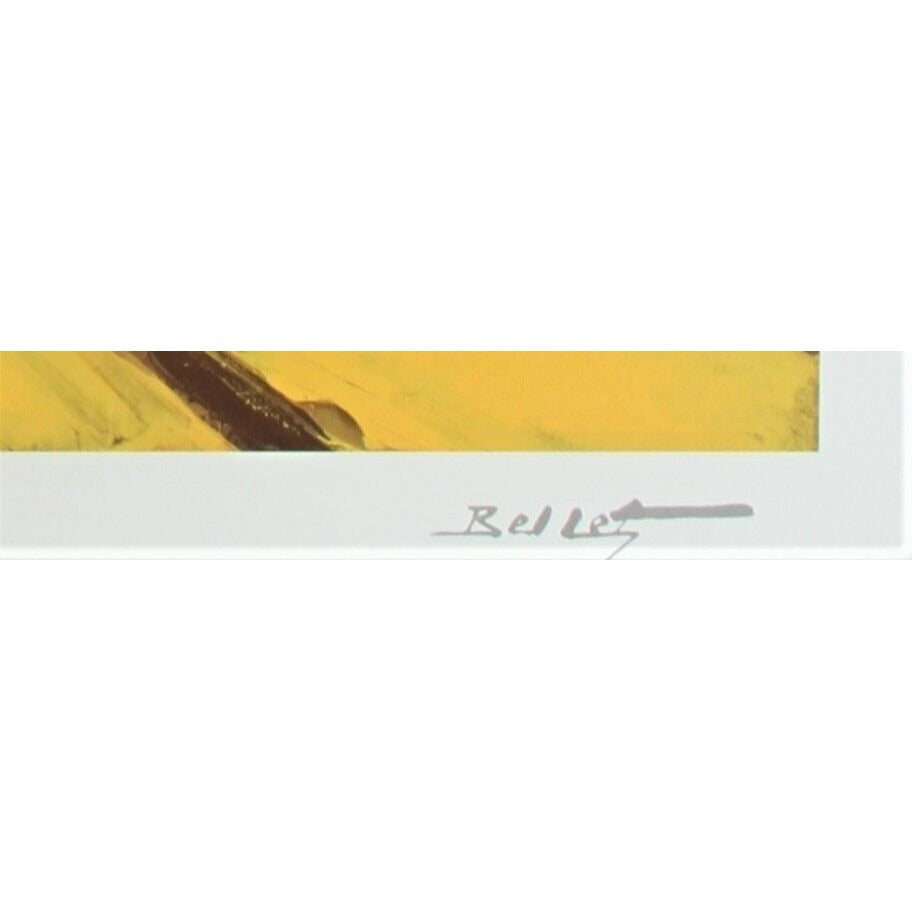 D’Or et de Reve (Yellow Red Woman) by Emile Bellet Signed Lithograph