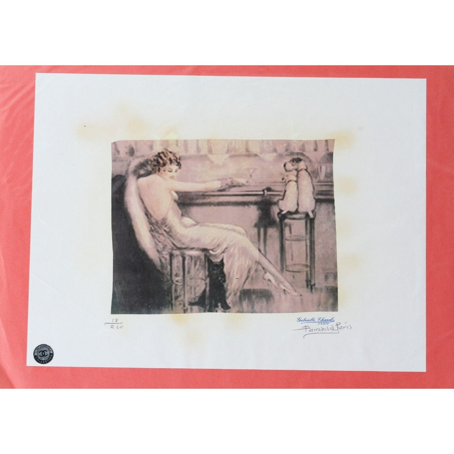 Woman At Bar Print By Fairchild Paris LE 18/250