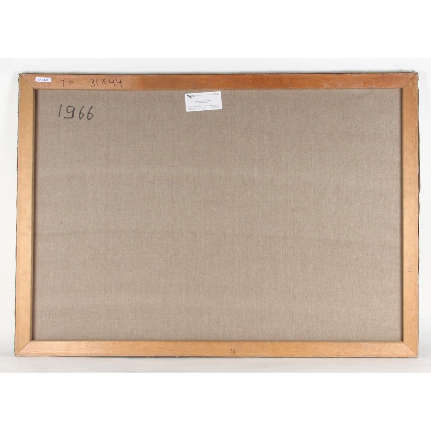 Lynne Heffner: Untitled - Flowers in a Field Signed Oil Painting on Canvas 1966