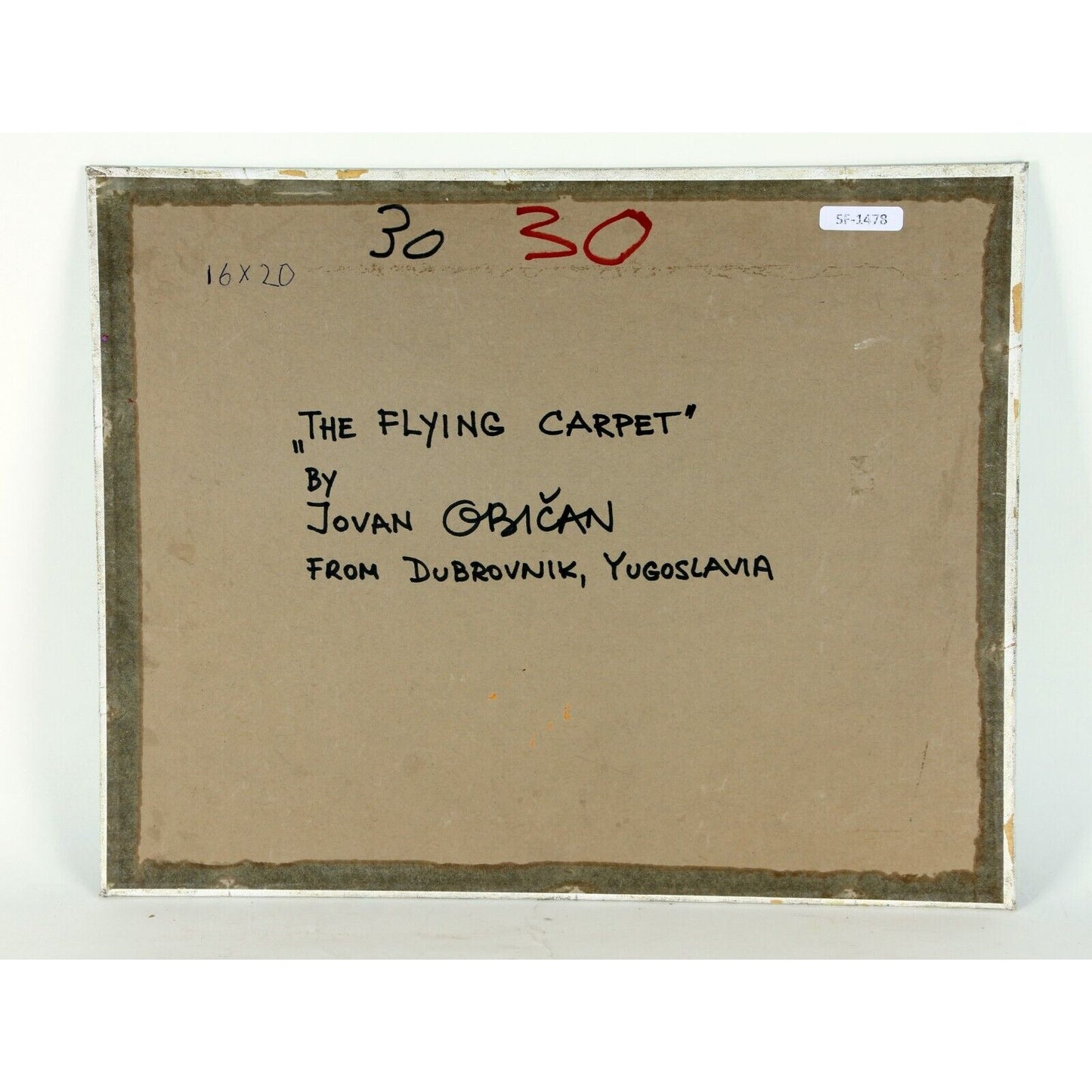 "The Flying Carpet" by Jovan Obican, Oil Painting on Board, 16x20