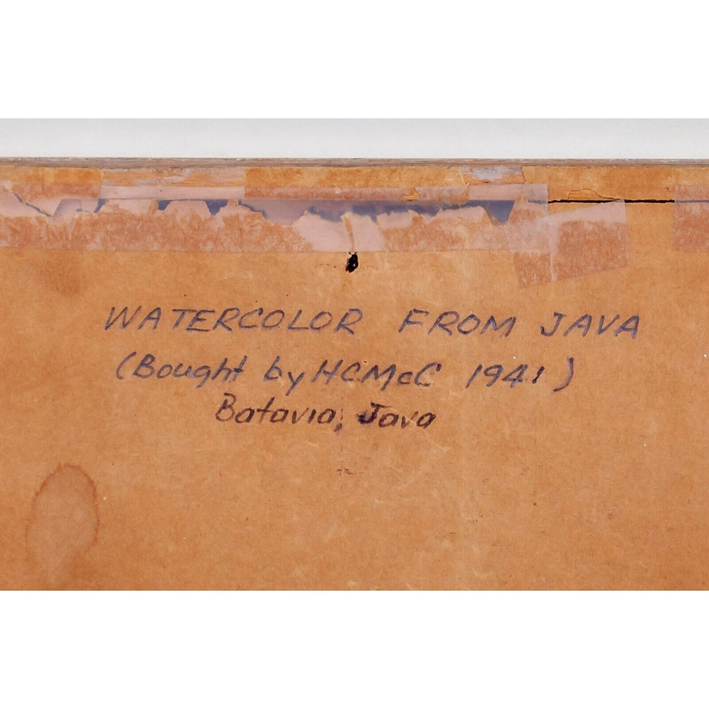 Untitled Watercolor on Paper Landscape by Javanese Artist Basar Framed