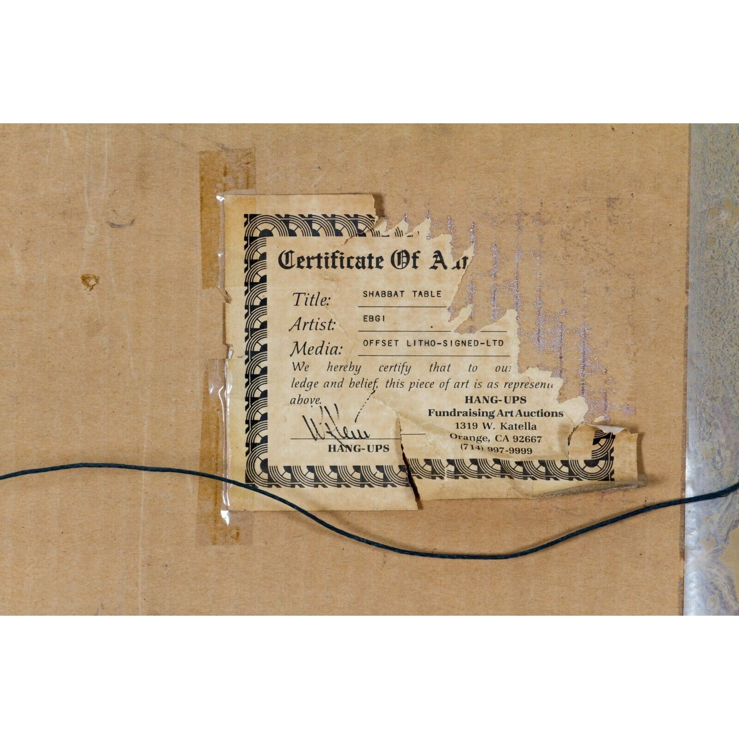 "Shabbat Dinner" by Amram Ebgi Framed Embossed Lithograph LE 169/500