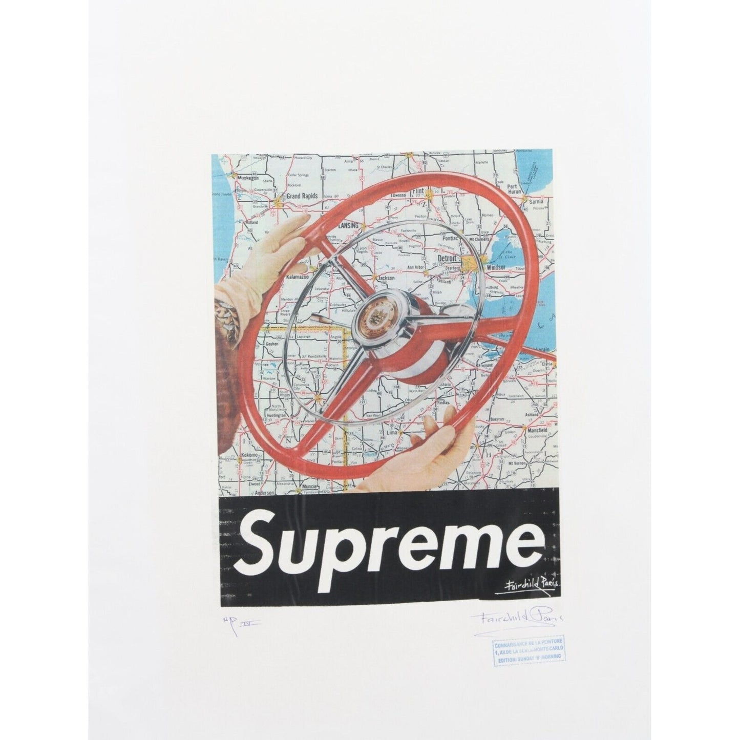 Driving Wheel Supreme Print By Fairchild Paris AP IV