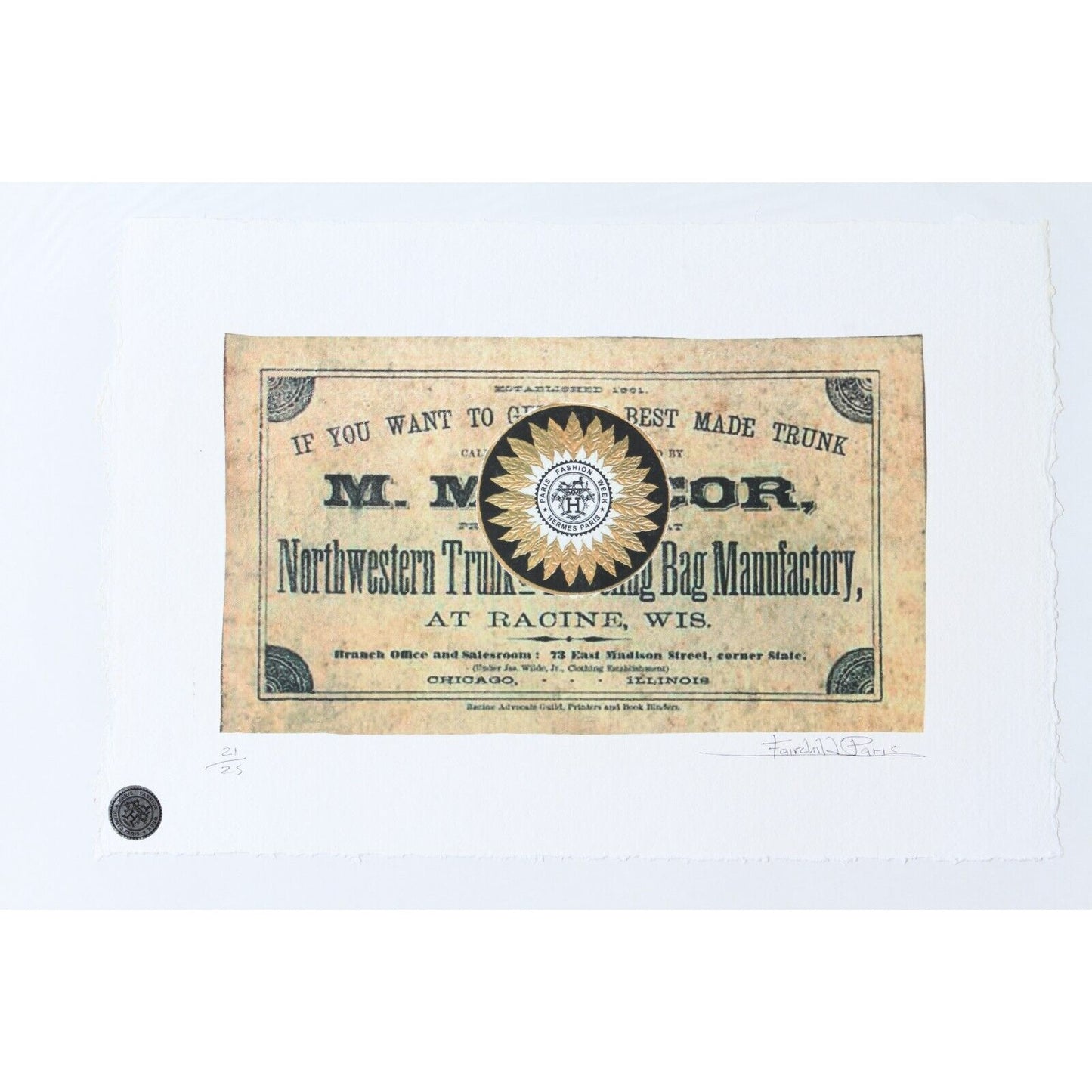 Vintage Truck Ad Print By Fairchild Paris LE 21/25