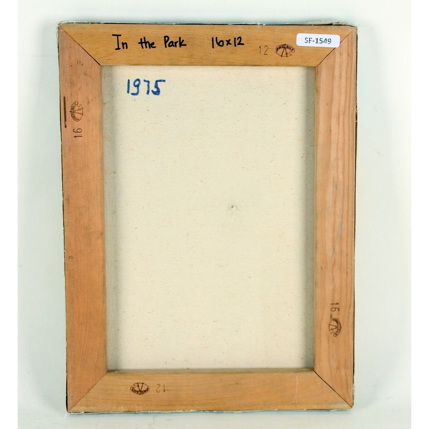 IN THE PARK BY MICHEL LOPEZ OIL ON CANVAS 16" x 12" UNFRAMED