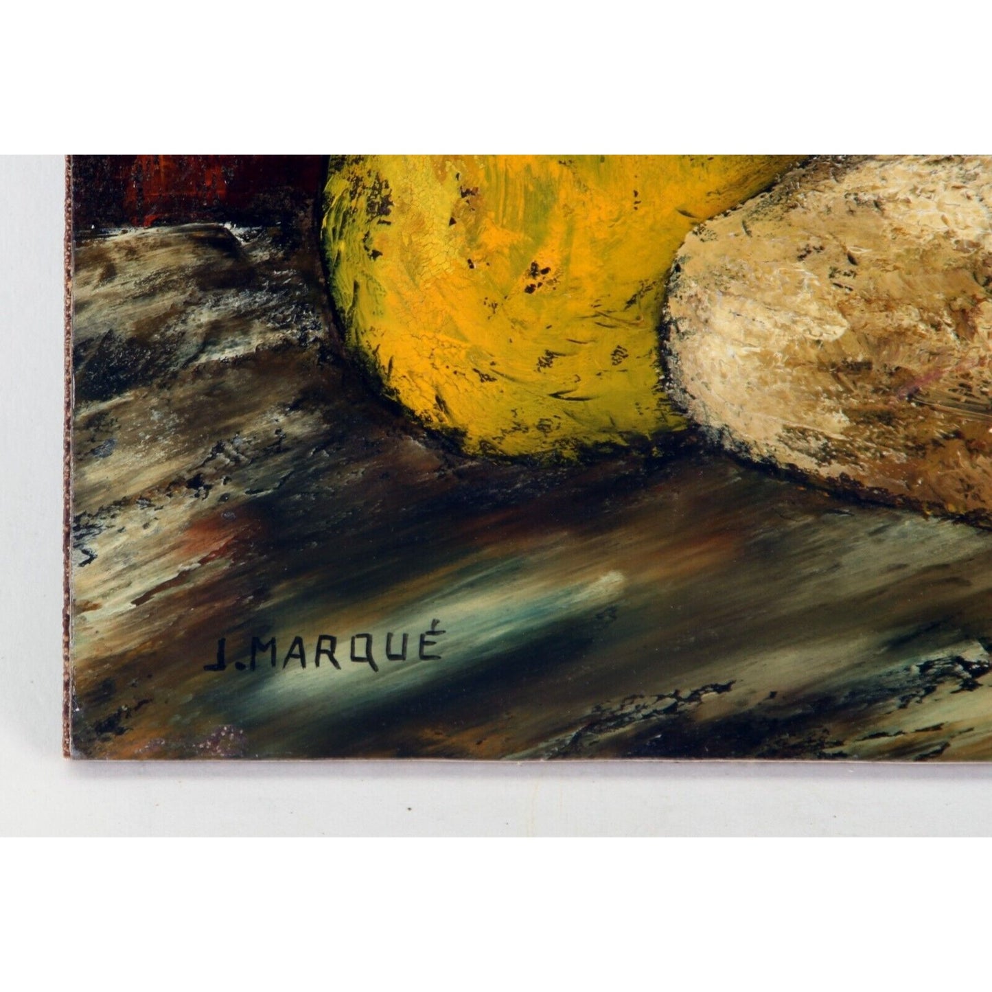 "Untitled" Still Life by J. Marque, Oil Painting on Canvas, 9x10.5