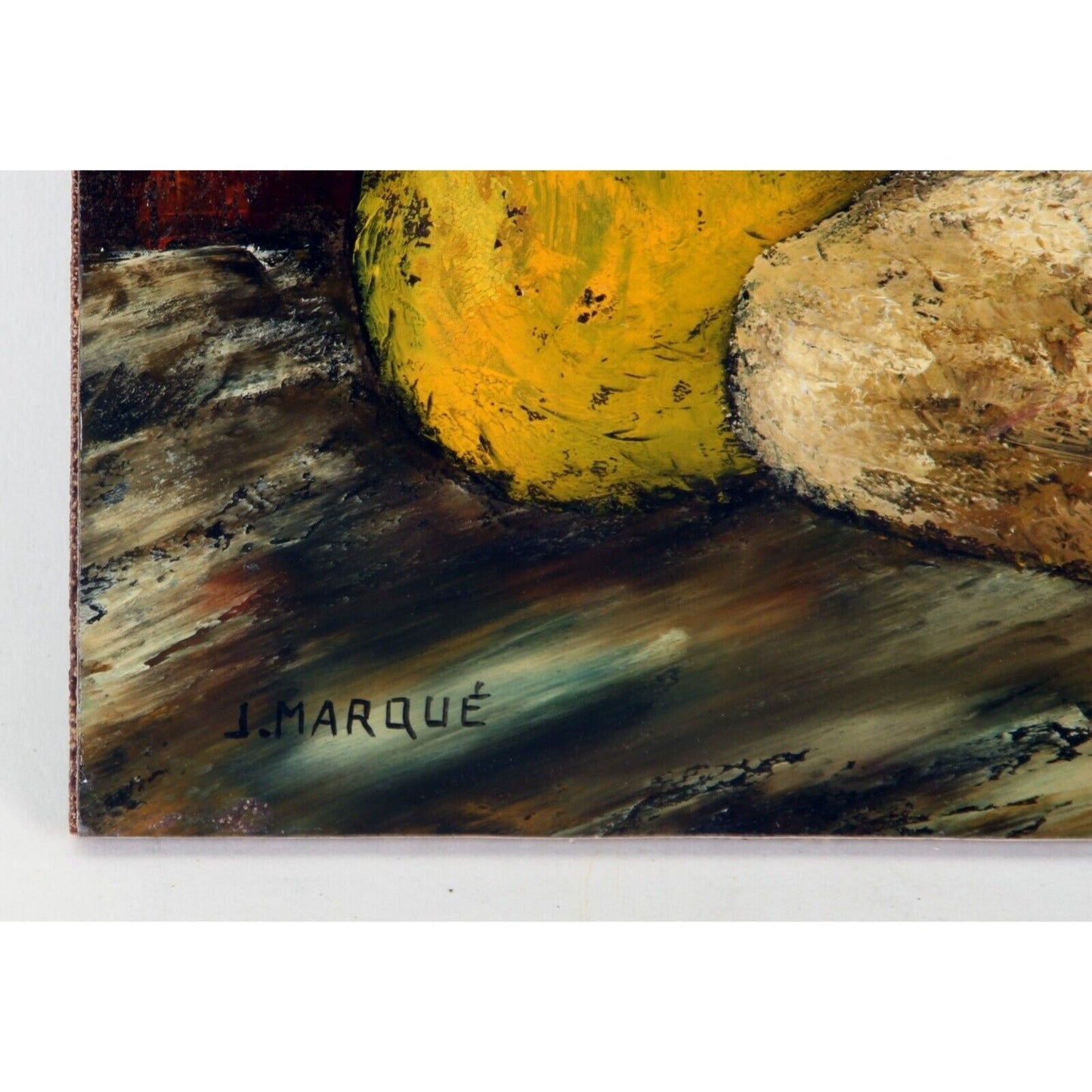 "Untitled" Still Life by J. Marque, Oil Painting on Canvas, 9x10.5