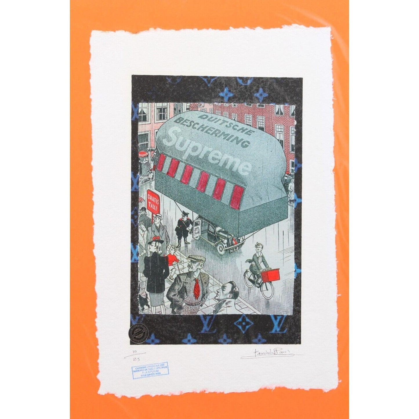 Supreme Street Cartoon Print By Fairchild Paris LE 10/25