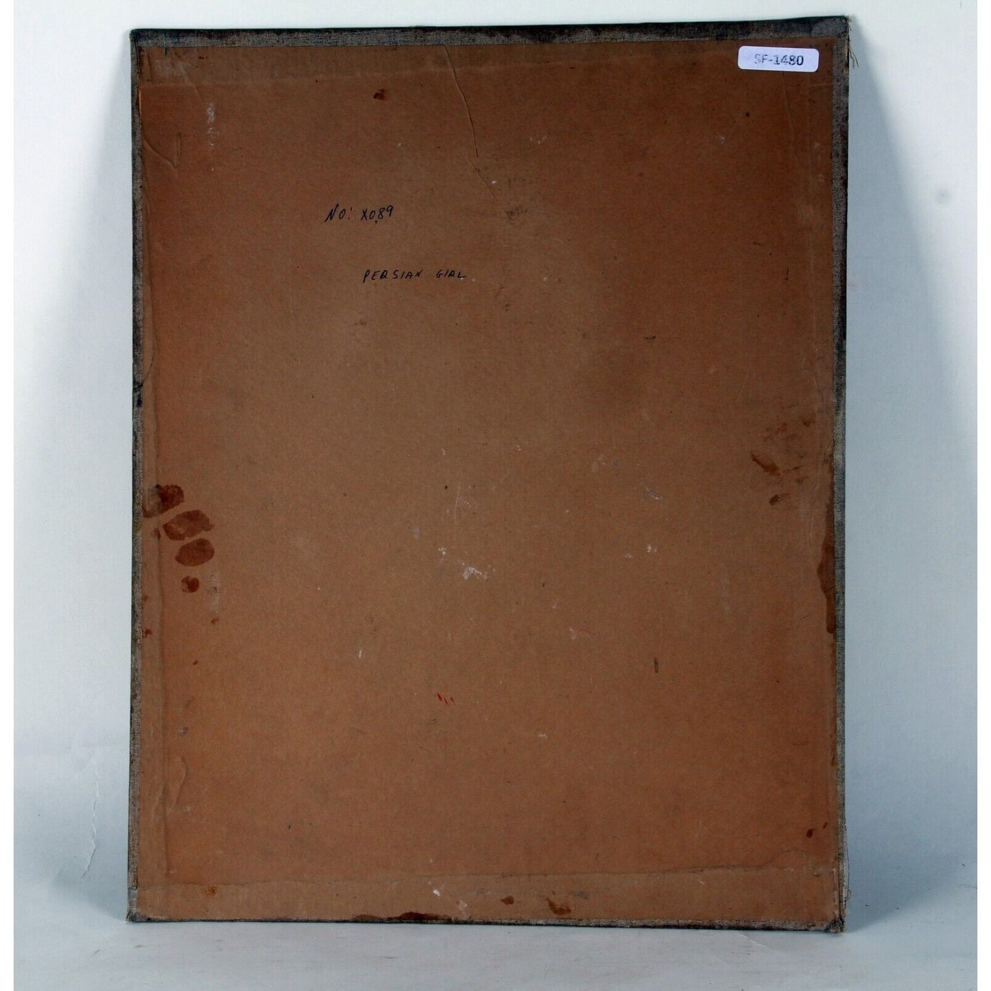 "Untitled" by Breis, Portrait of a Persian Girl, Oil Painting on Board, 20x16