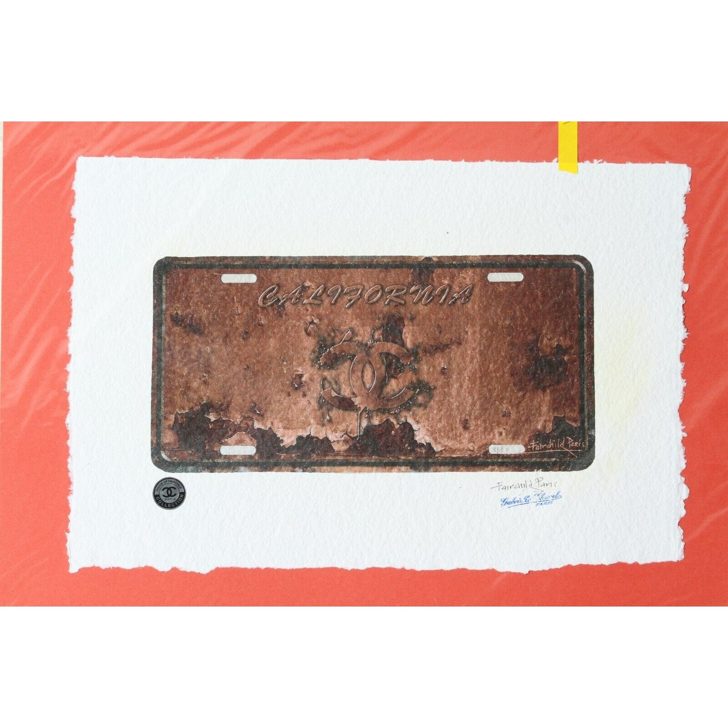 Chanel License Plate Print By Fairchild Paris LE 3/50