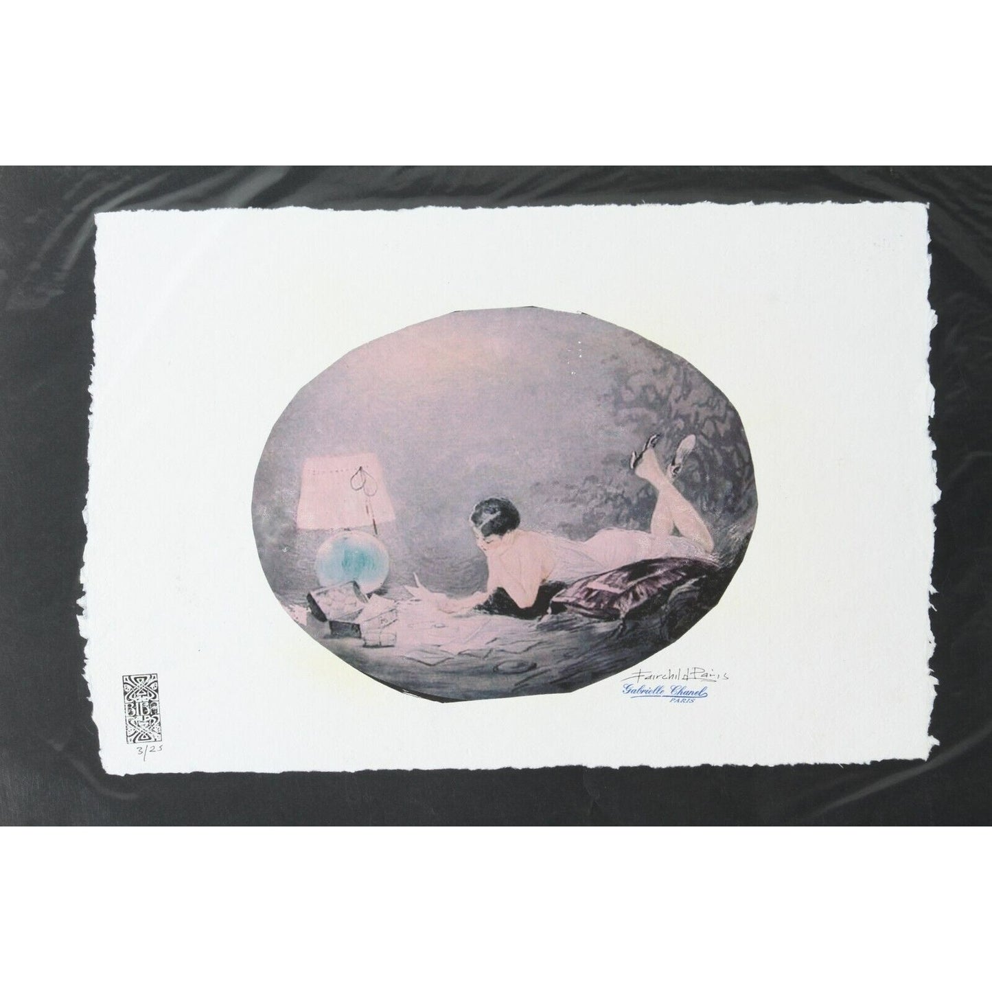 Woman Reading Print By Fairchild Paris LE 3/25