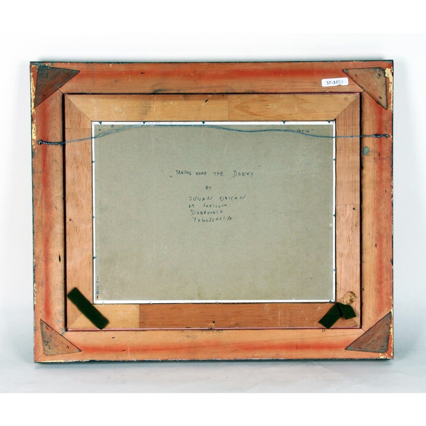 Jovan Obican: Taking Home the Dowry - Acrylic Painting Signed