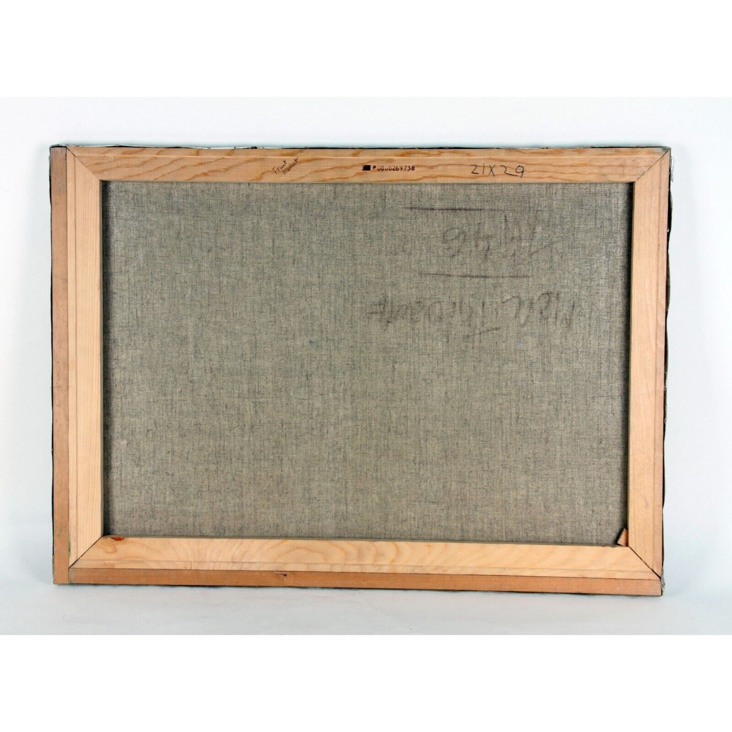 UNTITLED FRUIT MARKET BY MARC THIBAULT OIL ON CANVAS 21" X 29" UNFRAMED