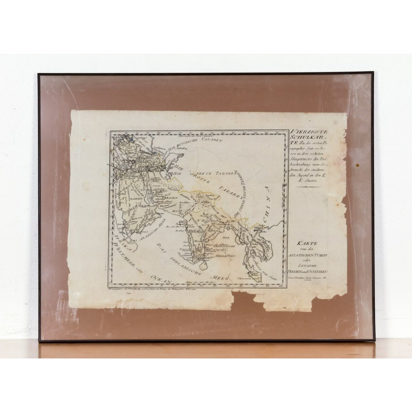 Lot of 6 18th Century Von Reilly European Map Etchings Framed Some Damage