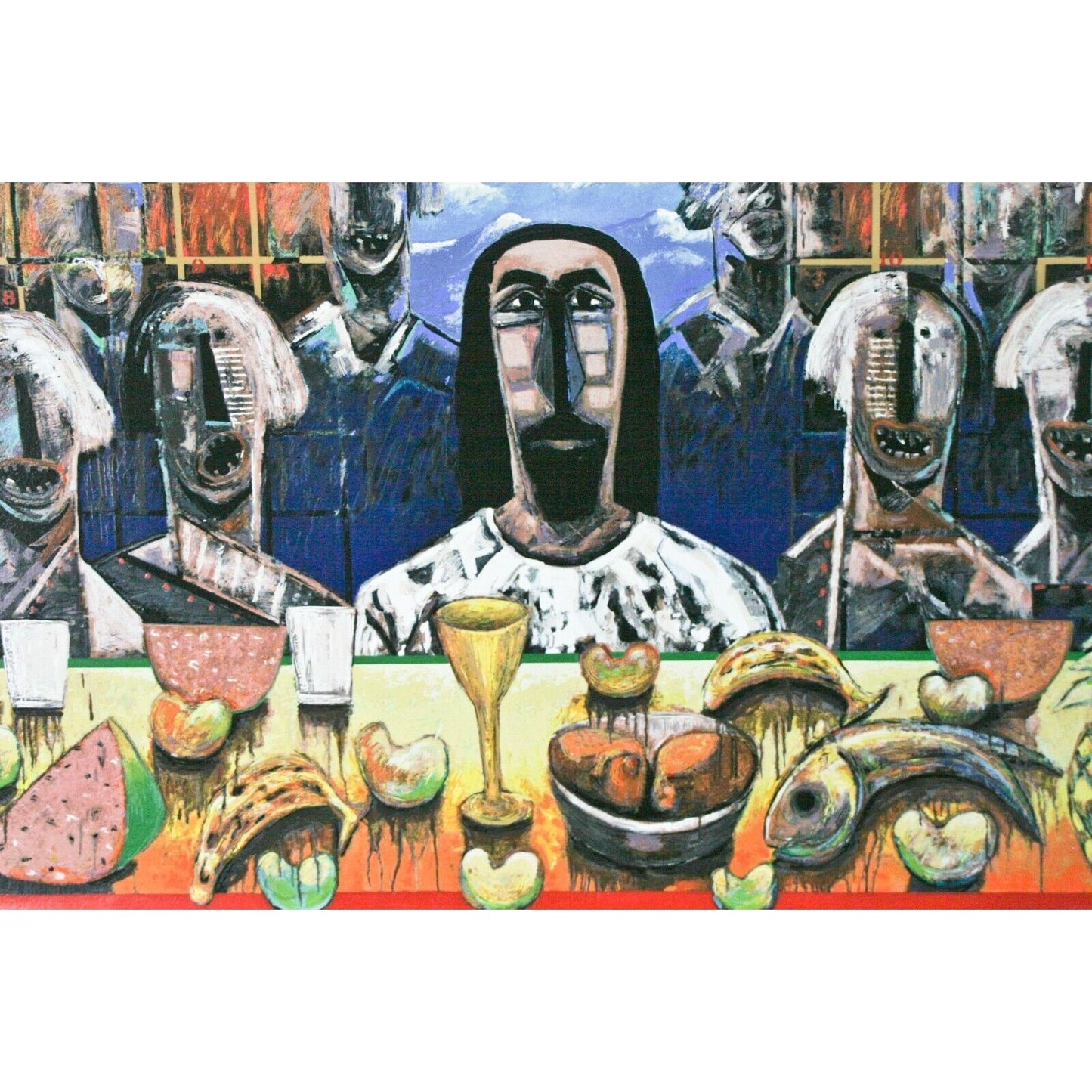 Vladimir Cora Serigraph LE of 250 "La Ultima Assembla" The Last Supper 2003