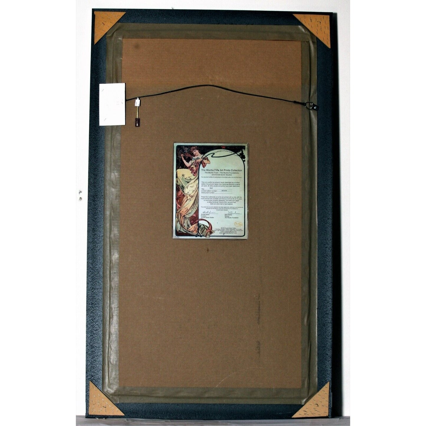 "Feather" 1899, Alphonse Mucha Signed LE No.207/475 Giclée Framed