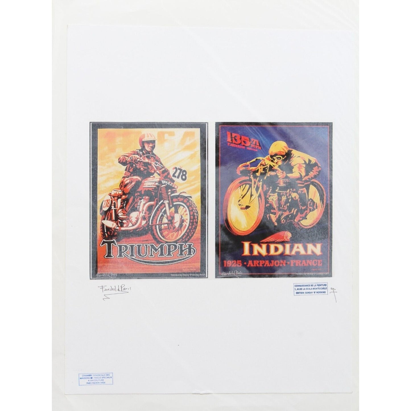 Motorcycle Print By Fairchild Paris AP