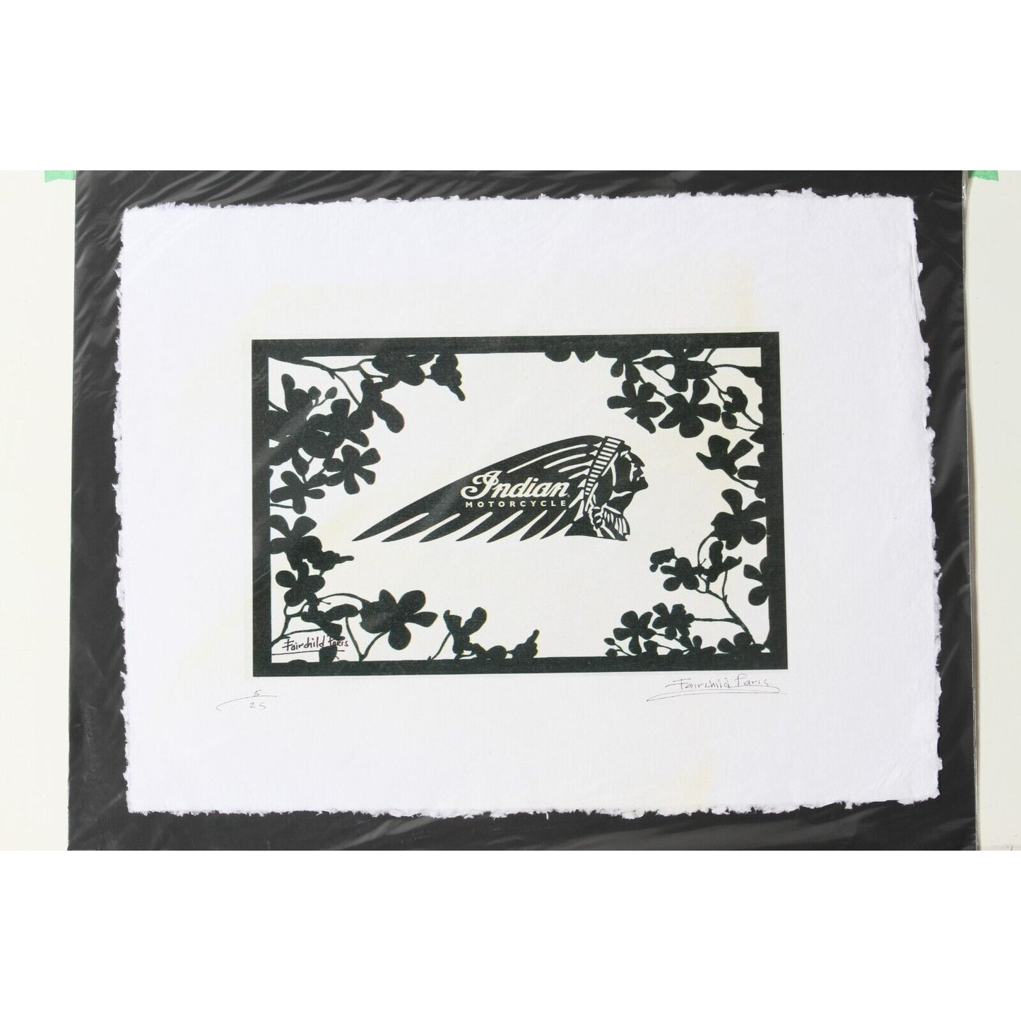 Indian Motorcycle Print By Fairchild Paris LE 5/25