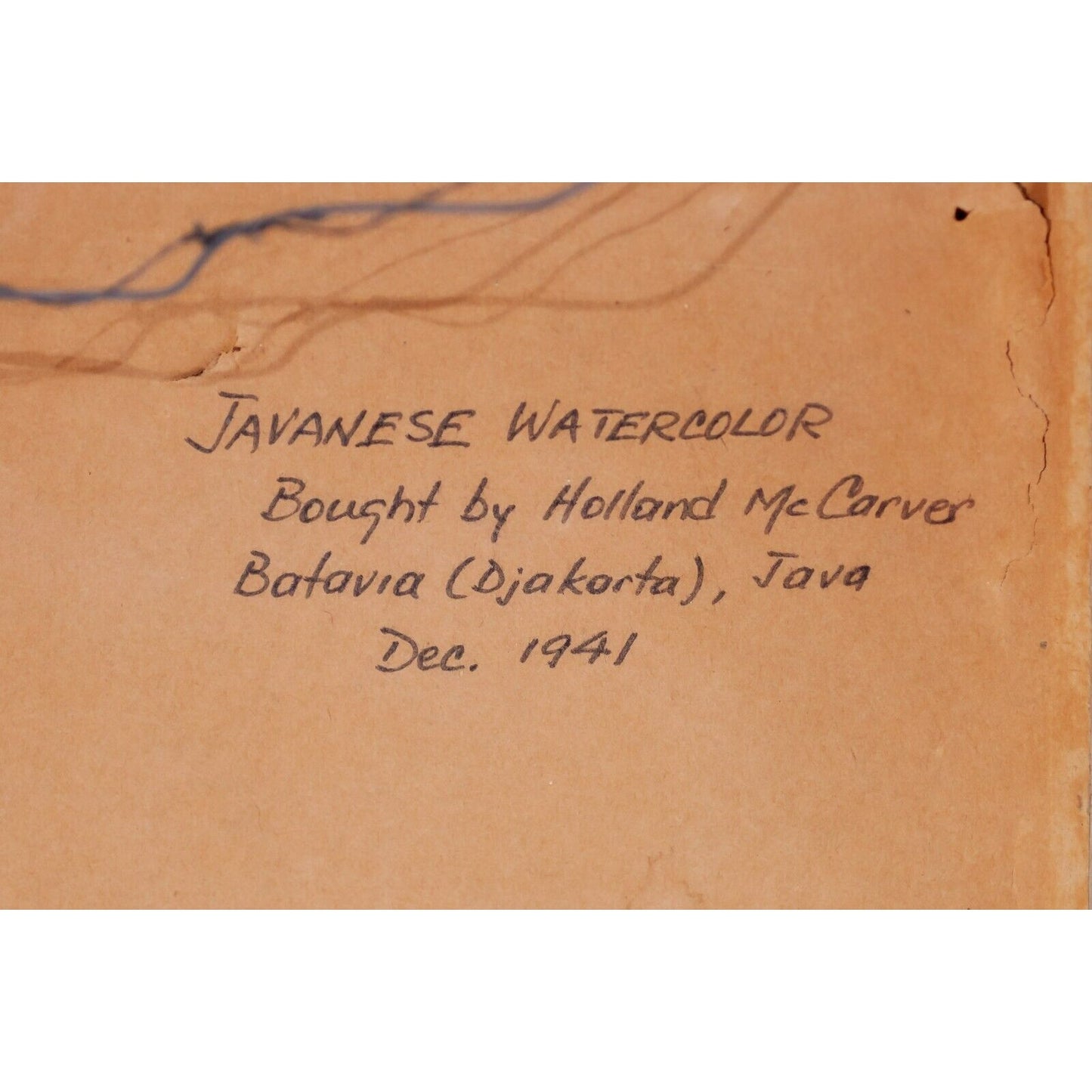 Untitled Watercolor on Paper Landscape by Javanese Artist Basar Framed