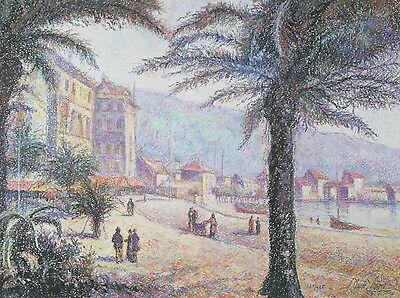 "La Plage de Bordigherra" By H Claude Pissarro Signed LE of 435 Silkscreen