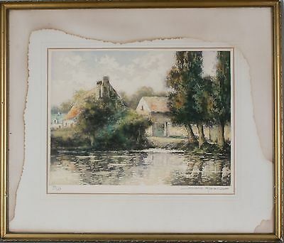 Signed & Numbered Lithograph by Simone Haumont 77/250, Framed, Beautiful Piece!