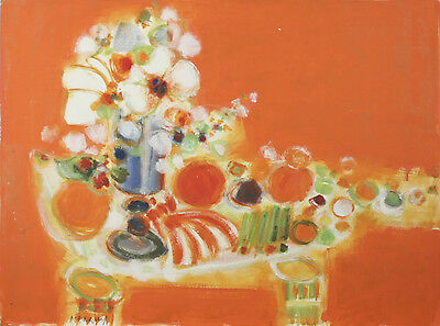 "Les Jolie Fleurs" By Frederic Menguy Signed Unique Watercolor on Paper 16x21