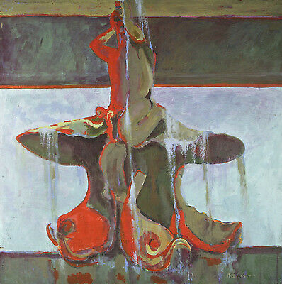 "Piazza Barberini" By D. Rathbun Signed Oil on Canvas 30"x30"