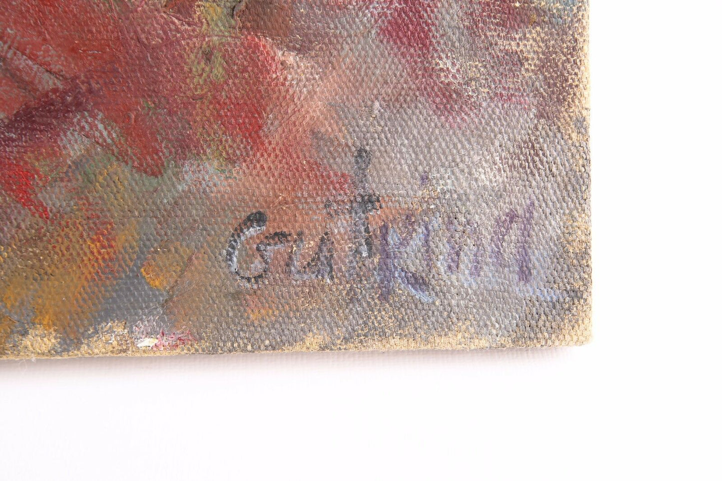 Untitled Abstract Woman by Vera Gutkina Oil on Canvas, Signed, 35" x 27.5"