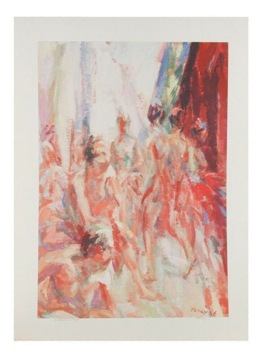 "Dancing" by Anthony Toney Lithograph on Paper Artist's Proof 26" x 19"