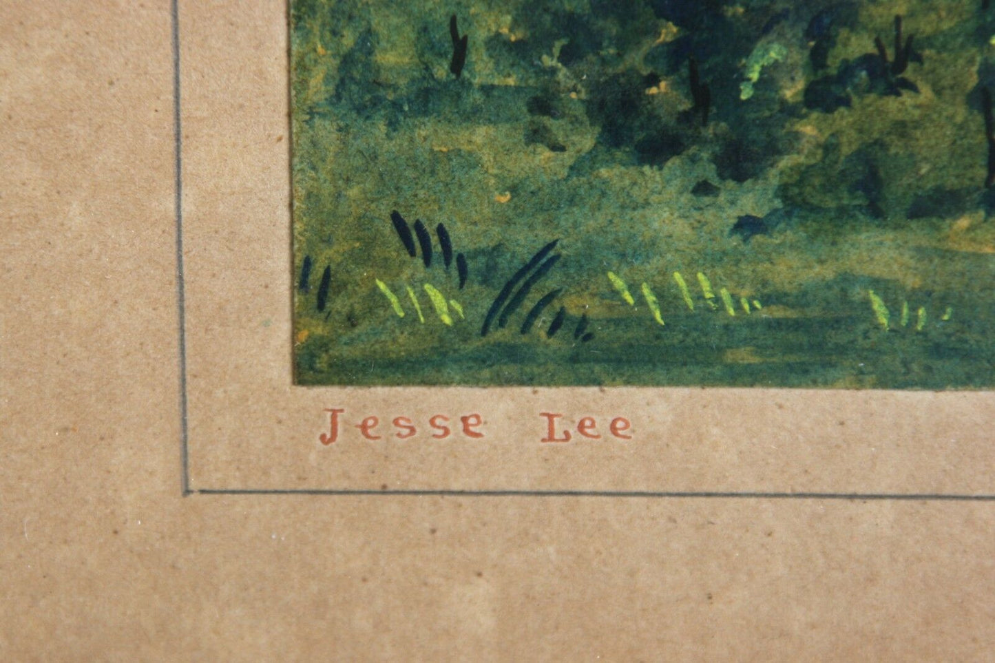 "Coventry" by Jesse Lee Watercolor on Paper 24" x 29" Some Damage, Antique!