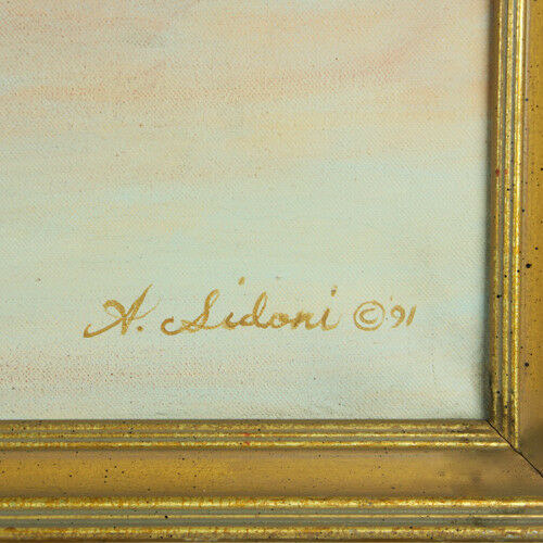 Untitled (Beach Chair) By Anthony Sidoni 1991 Signed Oil on Canvas 32"x28"