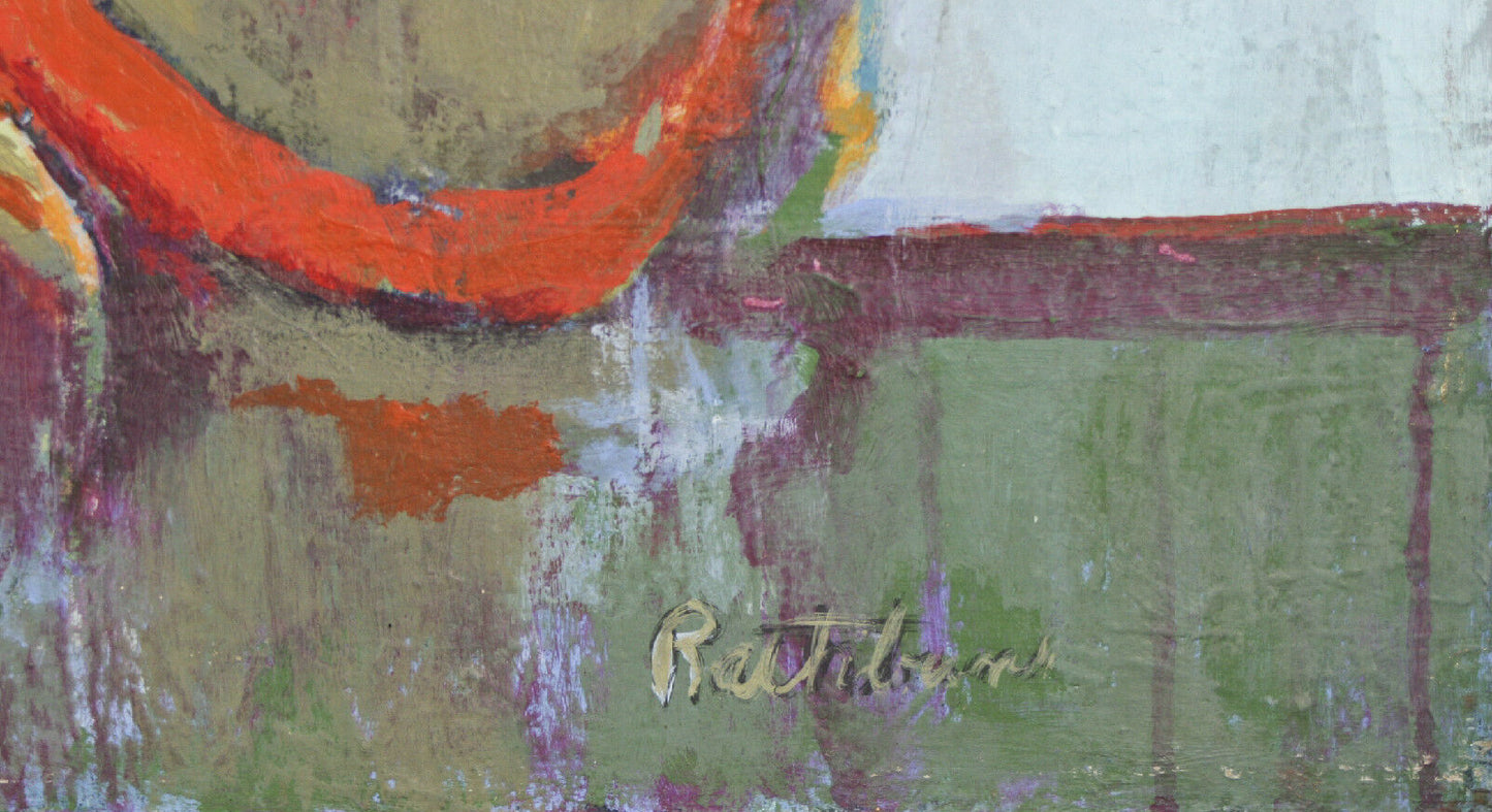 "Piazza Barberini" By D. Rathbun Signed Oil on Canvas 30"x30"