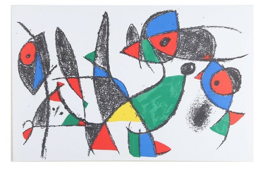 Lithograph from Book 2, No. IX by Joan Miró i Ferrà 13" x 20" Includes CoA