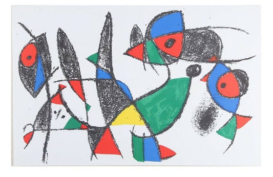 Lithograph from Book 2, No. IX by Joan Miró i Ferrà 13" x 20" Includes CoA