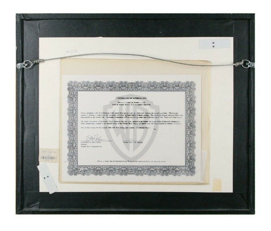 Original Warner Bros. Animation Cel of Petunia Pig Looney Tunes w/ CoA