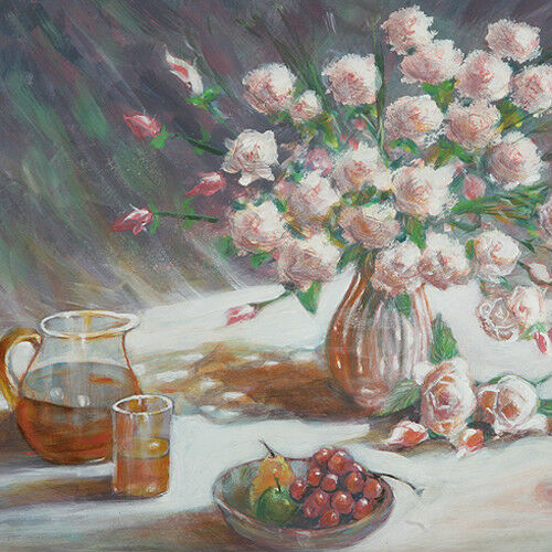 "Refreshment Time" By Anthony Sidoni 2002 Signed Oil Painting 12"x16"