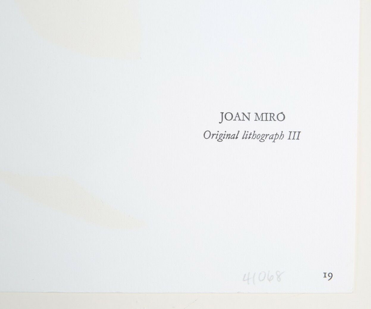 Lithograph from Book 2, No. iIII by Joan Miró i Ferrà 13 x 20 Includes CoA