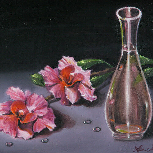 "Vase Awaiting" By Anthony Sidoni 2002 Signed Oil Painting 12 1/4"x11 1/4"