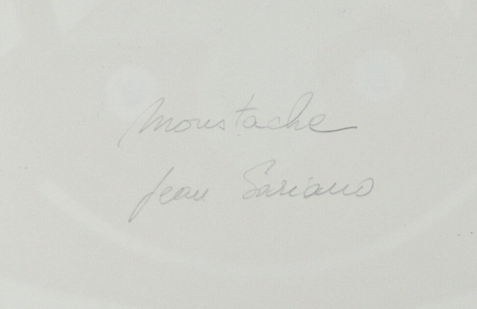 "Moustache" by Jean Sariano Signed Original Acrylic on Paper 1995 13"x16 1/2"