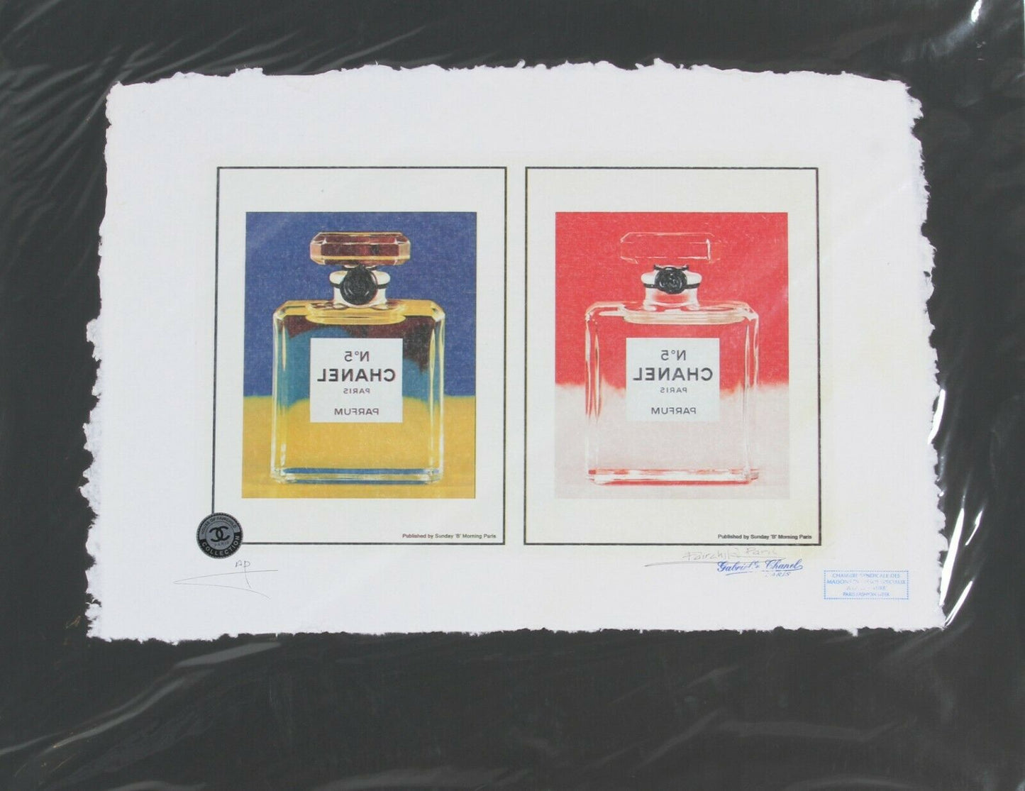 Chanel No 5 Inverse Diptych Print by Fairchild Paris Artist's Proof