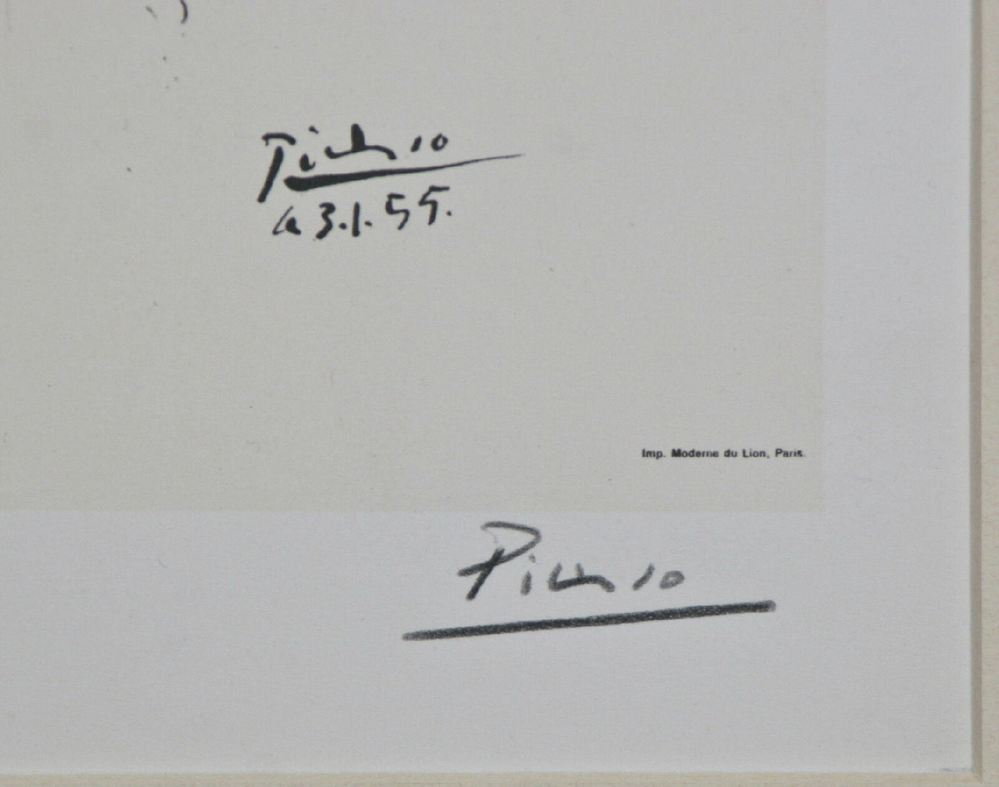 "Hommage au Poete Anotnio Machado" by Picasso Signed Lithograph 9"x6 1/2"