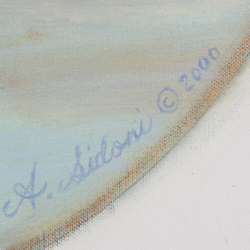 Untitled (Boy Dreaming of Muhammad Ali) By Anthony Sidoni Signed Oil on Canvas