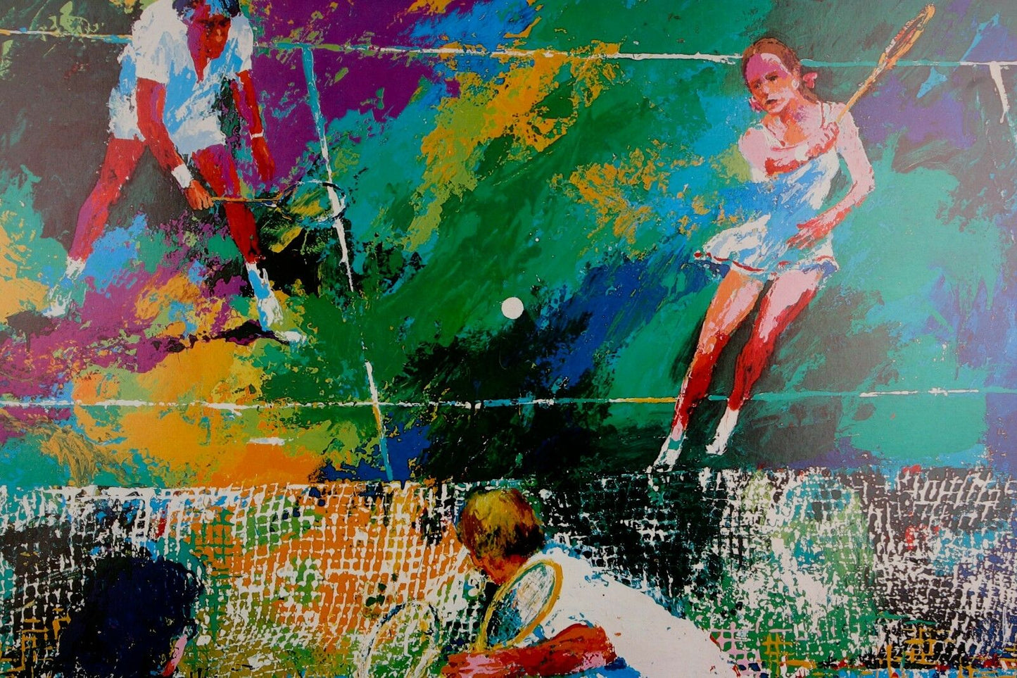 Hammer Graphics "Mixed Doubles" by Leroy Neiman Signed Poster w/ CoA 1997