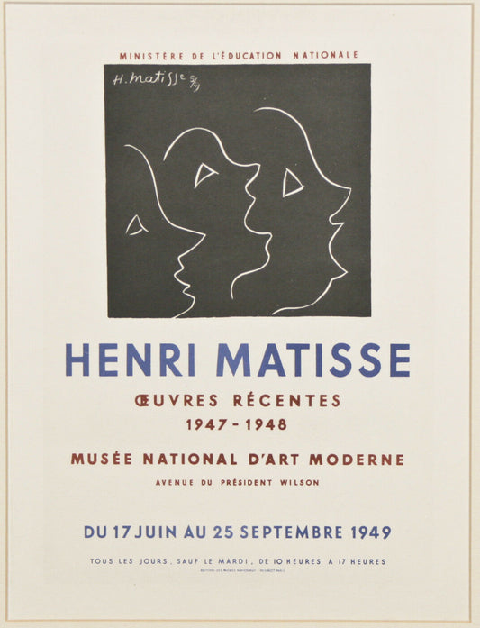 Collection of (4) Matisse Lithographs from Fernand Mourlot Book: Art in Posters