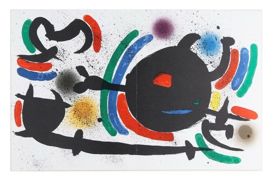 Lithograph from Book I, No. X by Joan Miró i Ferrà 13" x 20" Includes CoA