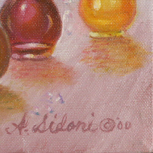 "Flowers, Vases & Figurines" By Anthony Sidoni 2000 Signed Oil on Canvas 11"x14"