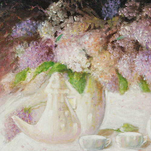 "Lilac Time" By Anthony Sidoni 2007 Signed Oil on Canvas 23 1/2"x19 1/2"