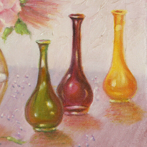 "Flowers, Vases & Figurines" By Anthony Sidoni 2000 Signed Oil on Canvas 11"x14"