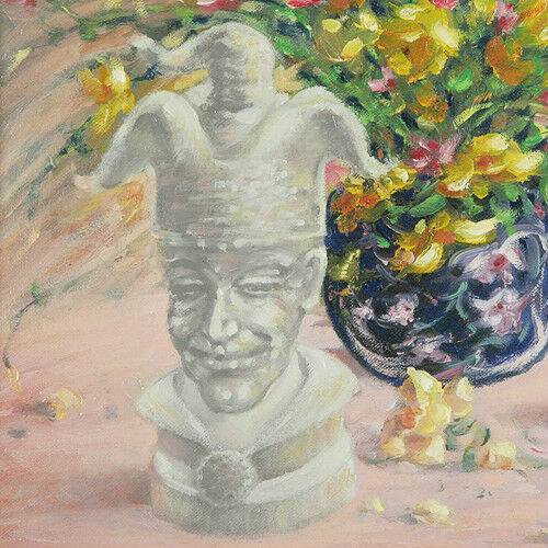 "Painted Vase w/ Flowers" By Anthony Sidoni 2000 Signed Oil on Canvas